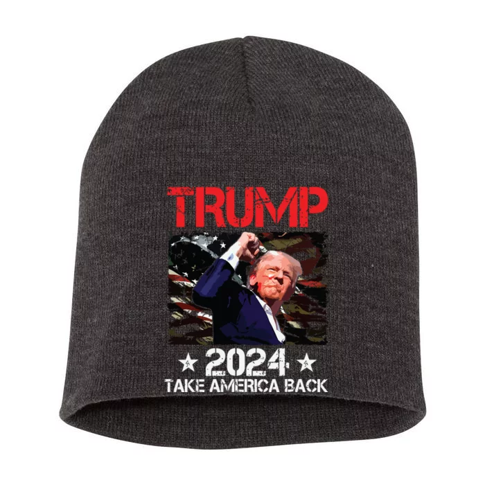 Trump Fist Pump Shot At Trump 2024 Trump Survives Rally Short Acrylic Beanie