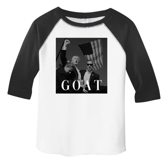 Trump Fist Pump Butler Rally Patriotic Goat Trump Toddler Fine Jersey T-Shirt