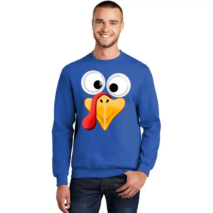 Turkey Face Pilgrim Thanksgiving Costume Gift Sweatshirt