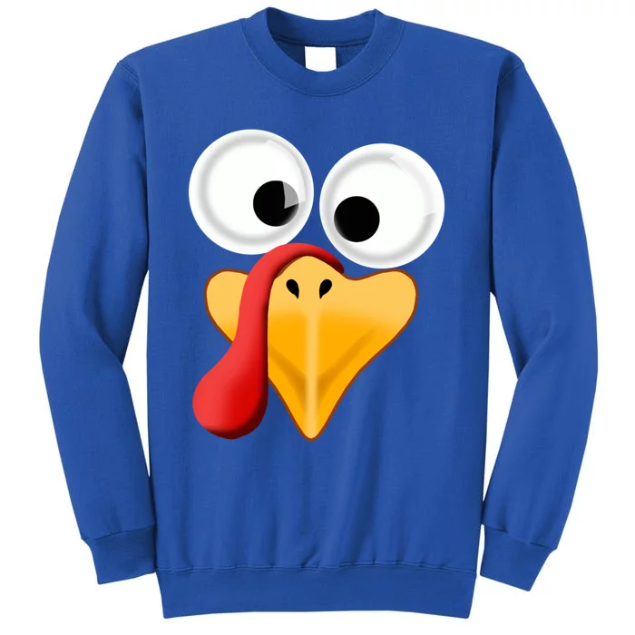 Turkey Face Pilgrim Thanksgiving Costume Gift Sweatshirt