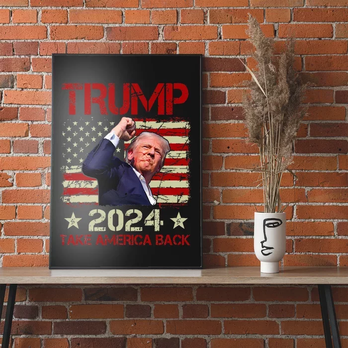 Trump Fist Pump Shot At Trump 2024 Trump Survives Rally Poster