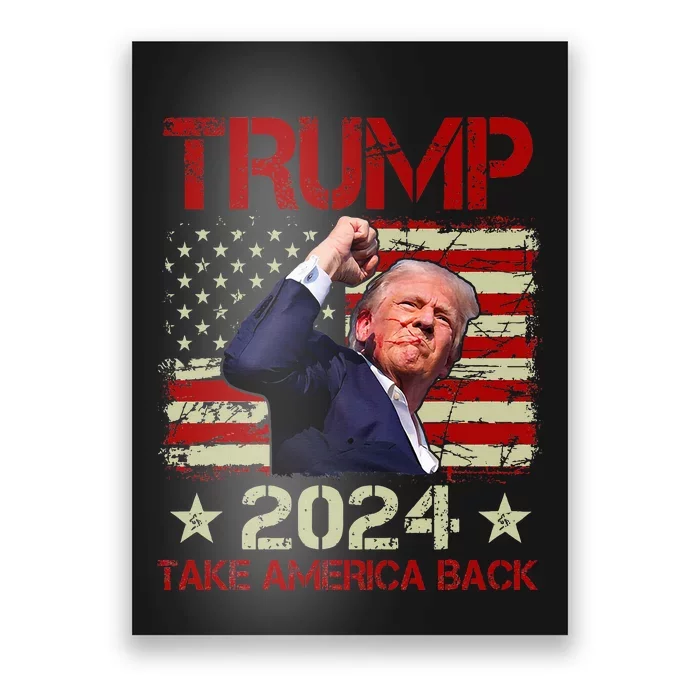 Trump Fist Pump Shot At Trump 2024 Trump Survives Rally Poster