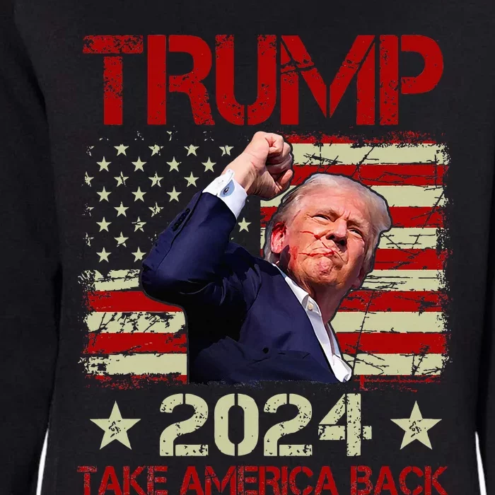 Trump Fist Pump Shot At Trump 2024 Trump Survives Rally Womens California Wash Sweatshirt