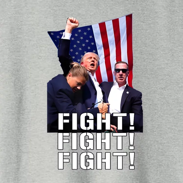 Trump Fist Pumped Fight Pray For Trump America Gift Women's Crop Top Tee