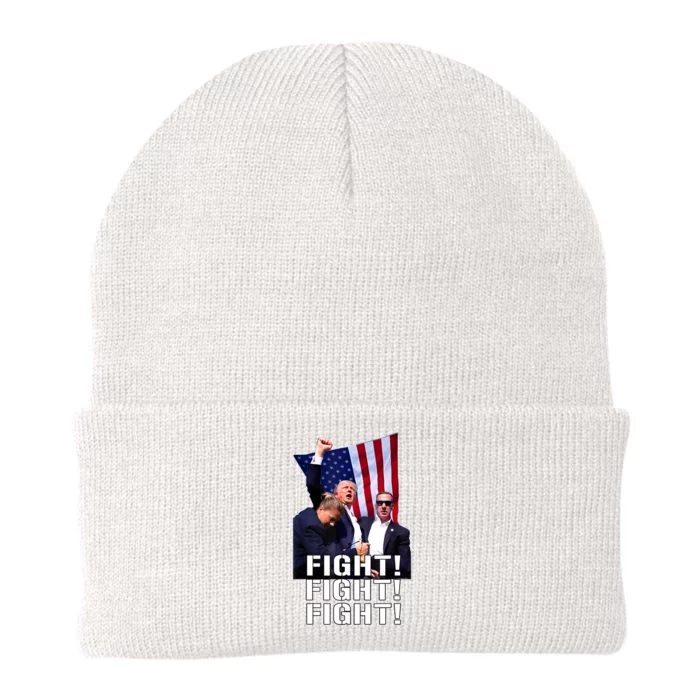 Trump Fist Pumped Fight Pray For Trump America Gift Knit Cap Winter Beanie