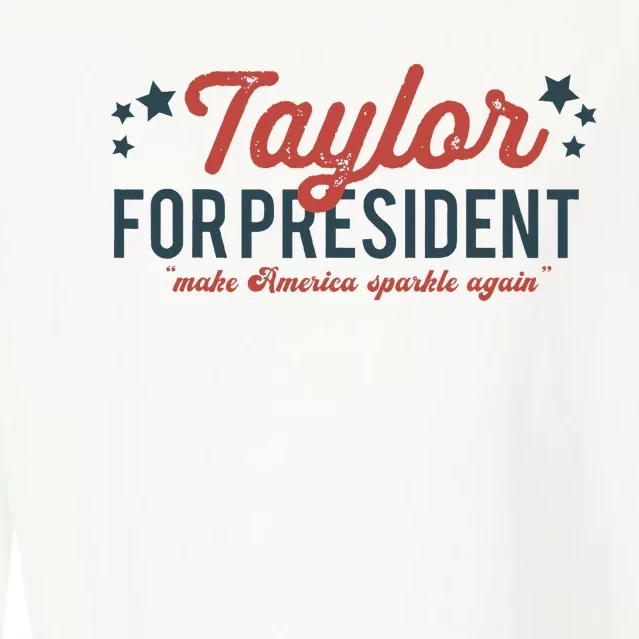 Taylor For President 2024 Cropped Pullover Crew