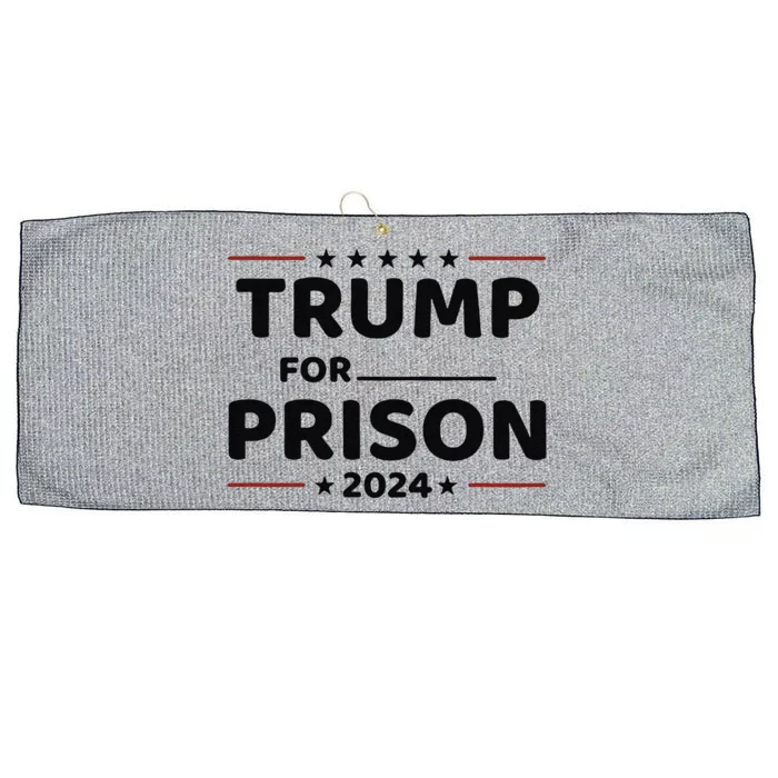 Trump For Prison 2024 Large Microfiber Waffle Golf Towel