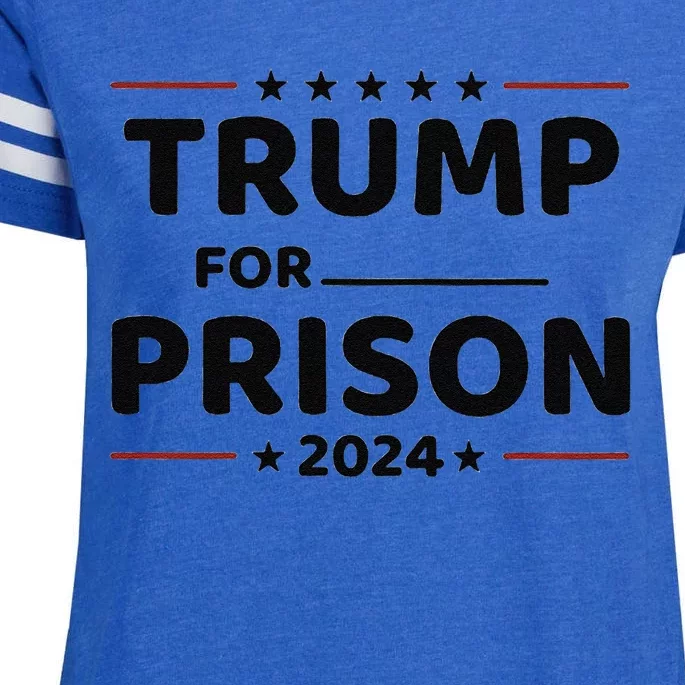 Trump For Prison 2024 Enza Ladies Jersey Football T-Shirt