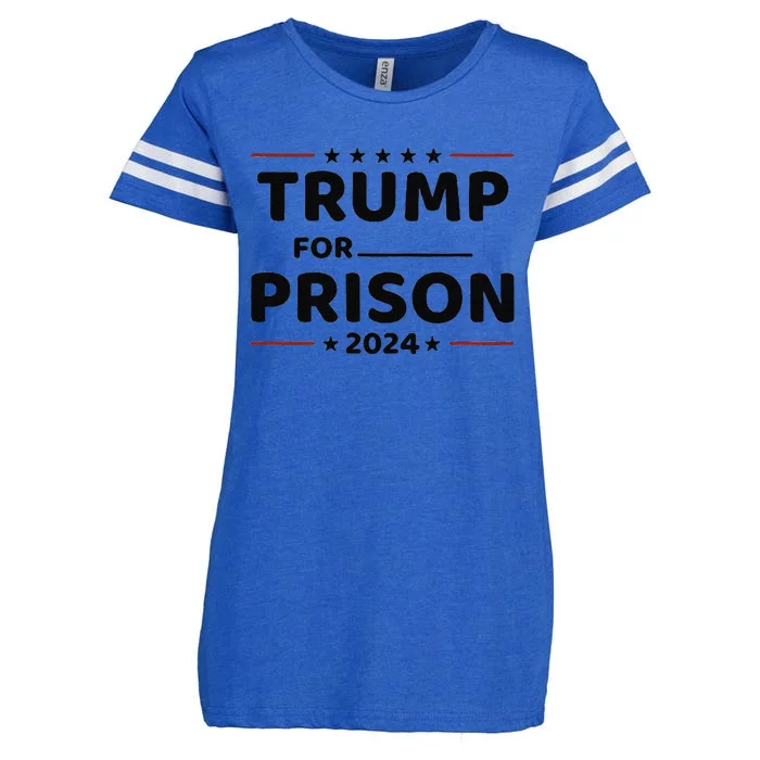 Trump For Prison 2024 Enza Ladies Jersey Football T-Shirt