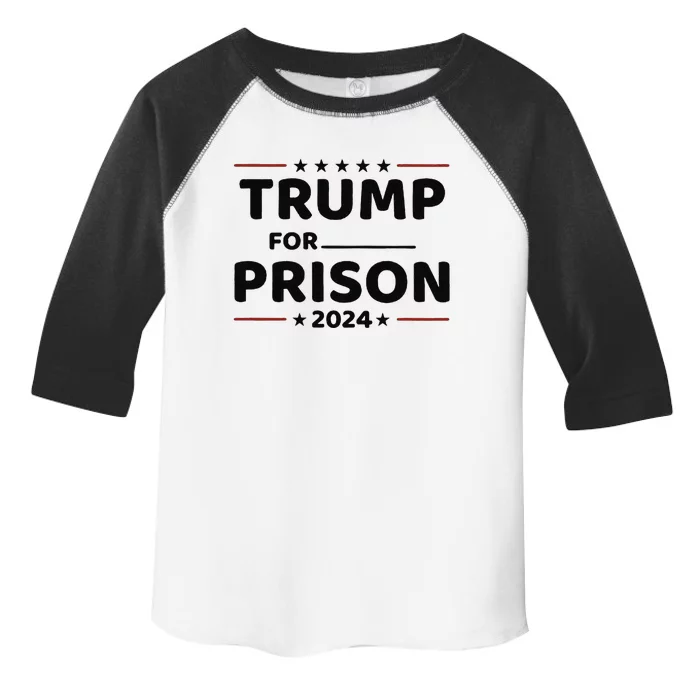 Trump For Prison 2024 Toddler Fine Jersey T-Shirt