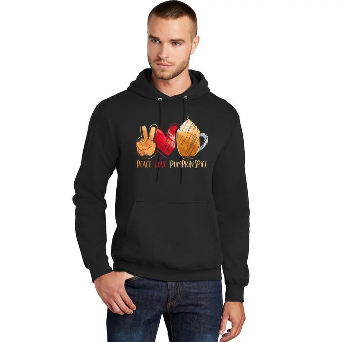 Thanksgiving Fall Peace Love Pumpkin Spice Tall Hoodie