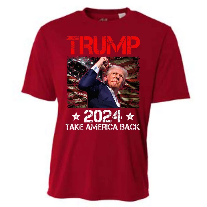 Trump Fist Pump Shot At Trump 2024 Trump Survives Rally Cooling Performance Crew T-Shirt