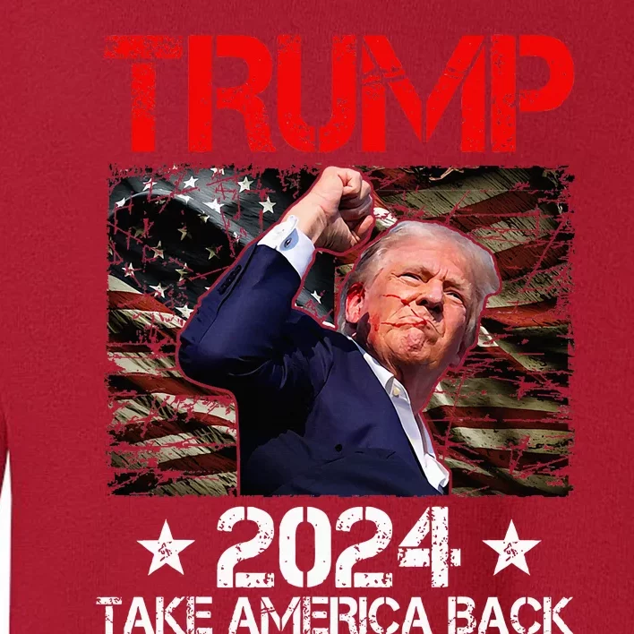 Trump Fist Pump Shot At Trump 2024 Trump Survives Rally Toddler Sweatshirt