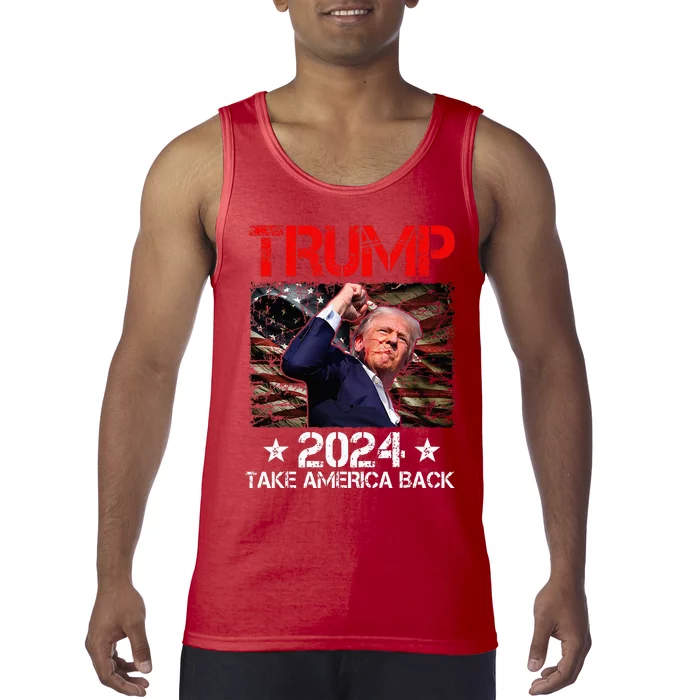 Trump Fist Pump Shot At Trump 2024 Trump Survives Rally Tank Top