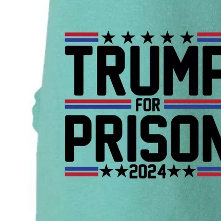 Trump For Prison 2024 Funny Political Doggie 3-End Fleece Hoodie