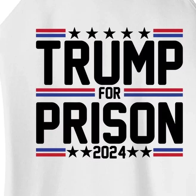 Trump For Prison 2024 Funny Political Women’s Perfect Tri Rocker Tank