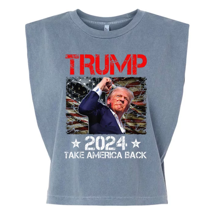 Trump Fist Pump Shot At Trump 2024 Trump Survives Rally Garment-Dyed Women's Muscle Tee