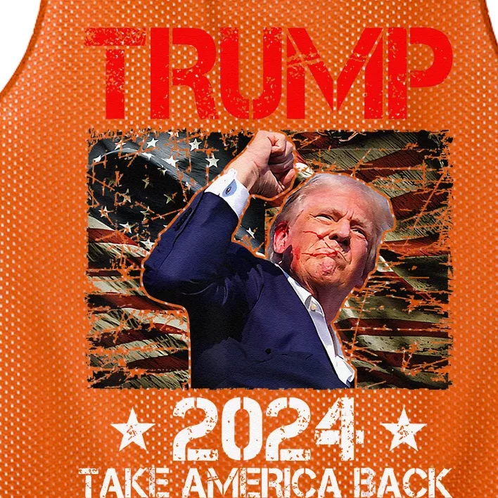 Trump Fist Pump Shot At Trump 2024 Trump Survives Rally Mesh Reversible Basketball Jersey Tank