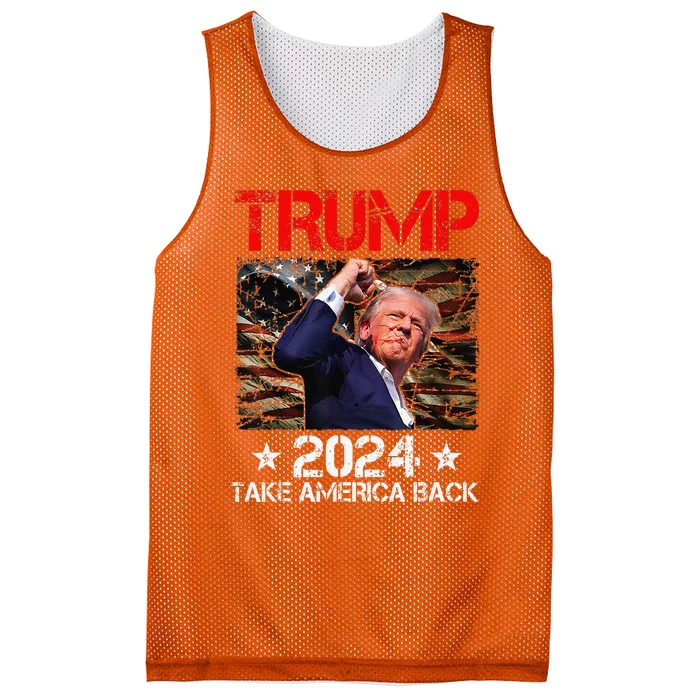 Trump Fist Pump Shot At Trump 2024 Trump Survives Rally Mesh Reversible Basketball Jersey Tank