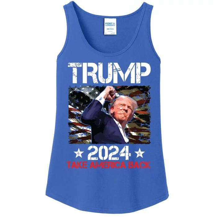 Trump Fist Pump Shot At Trump 2024 Trump Survives Rally Ladies Essential Tank