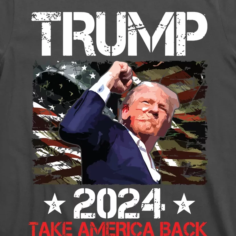 Trump Fist Pump Shot At Trump 2024 Trump Survives Rally T-Shirt