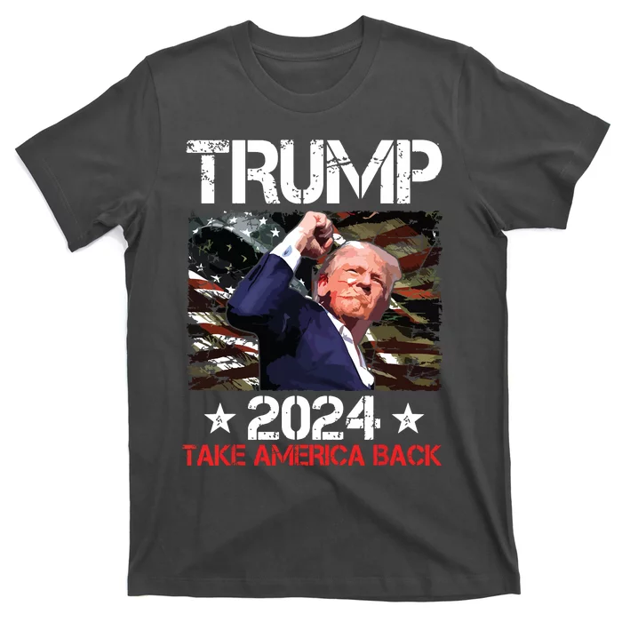 Trump Fist Pump Shot At Trump 2024 Trump Survives Rally T-Shirt