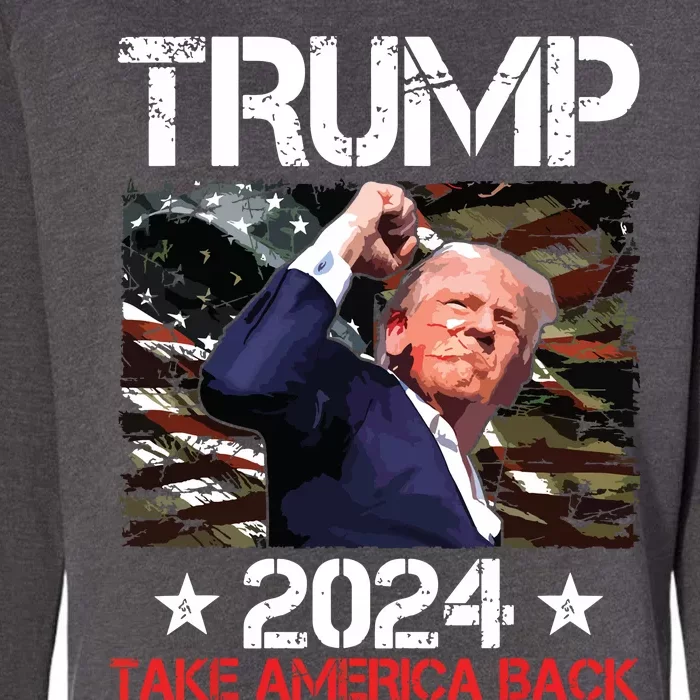 Trump Fist Pump Shot At Trump 2024 Trump Survives Rally Womens California Wash Sweatshirt