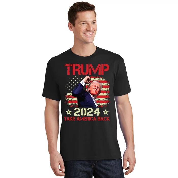 Trump Fist Pump Shot At Trump 2024 Trump Survives Rally T-Shirt