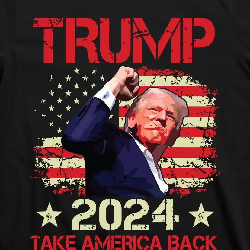 Trump Fist Pump Shot At Trump 2024 Trump Survives Rally T-Shirt