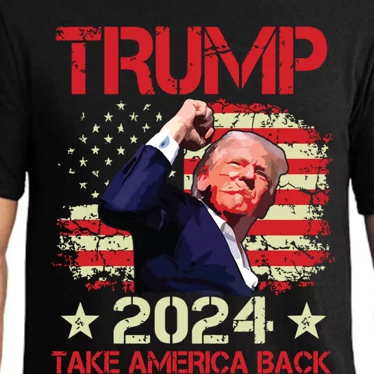 Trump Fist Pump Shot At Trump 2024 Trump Survives Rally Pajama Set