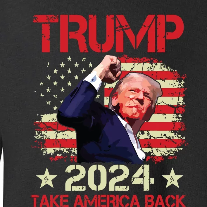 Trump Fist Pump Shot At Trump 2024 Trump Survives Rally Toddler Sweatshirt