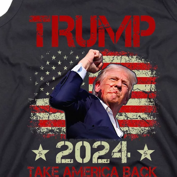 Trump Fist Pump Shot At Trump 2024 Trump Survives Rally Tank Top