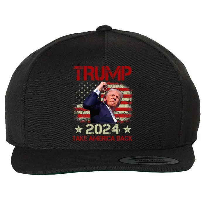 Trump Fist Pump Shot At Trump 2024 Trump Survives Rally Wool Snapback Cap