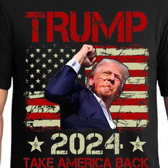 Trump Fist Pump Shot At Trump 2024 Trump Survives Rally Pajama Set