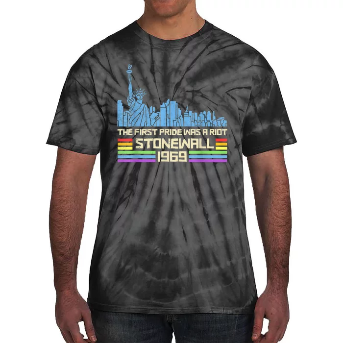 The First Pride Was A Riot Stonewall LGBT Pride Month Gifts Tie-Dye T-Shirt