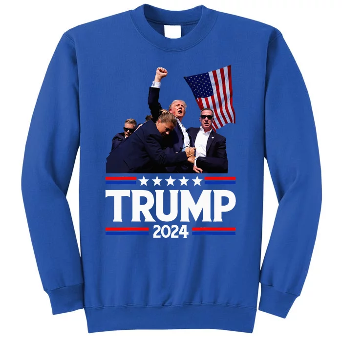 Trump Fist Pump Shot Tall Sweatshirt