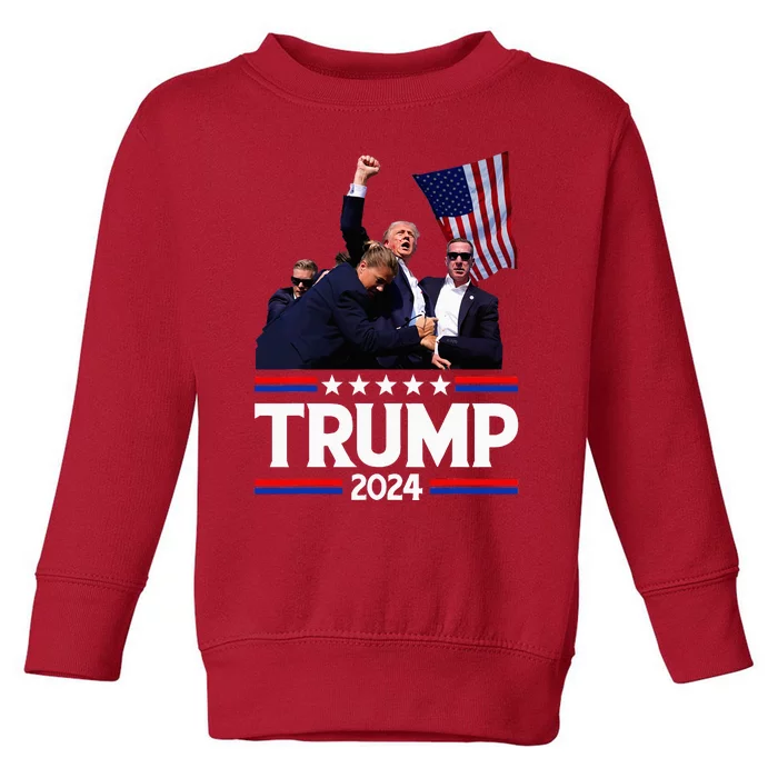 Trump Fist Pump Shot Toddler Sweatshirt