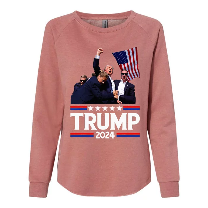 Trump Fist Pump Shot Womens California Wash Sweatshirt