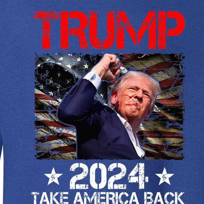 Trump Fist Pump Shot At Trump 2024 Trump Survives Rally Toddler Sweatshirt