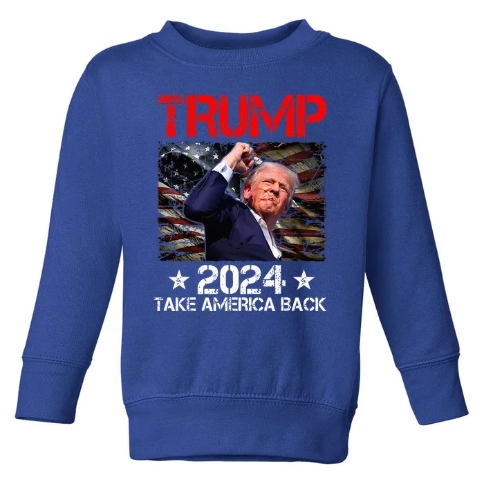 Trump Fist Pump Shot At Trump 2024 Trump Survives Rally Toddler Sweatshirt