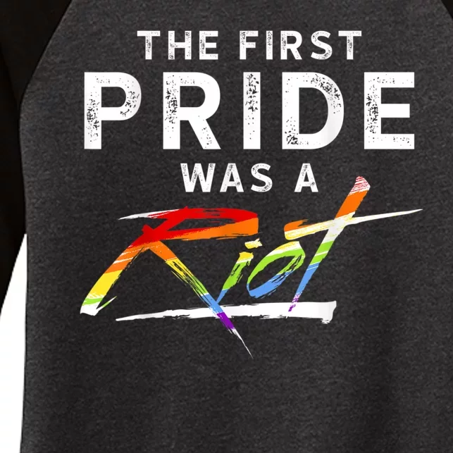 The First Pride Was A Riot LGBT Women's Tri-Blend 3/4-Sleeve Raglan Shirt