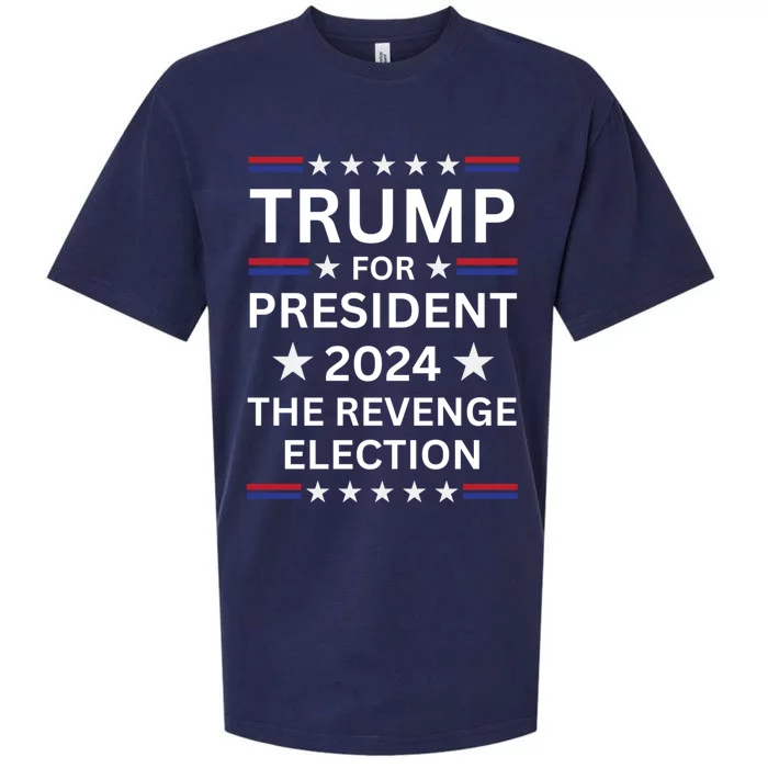 Trump For President 2024 The Revenge Election Political 2024 Cute Gift Sueded Cloud Jersey T-Shirt