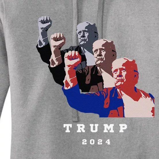 Trump For President 2024 Election Fight Women's Pullover Hoodie