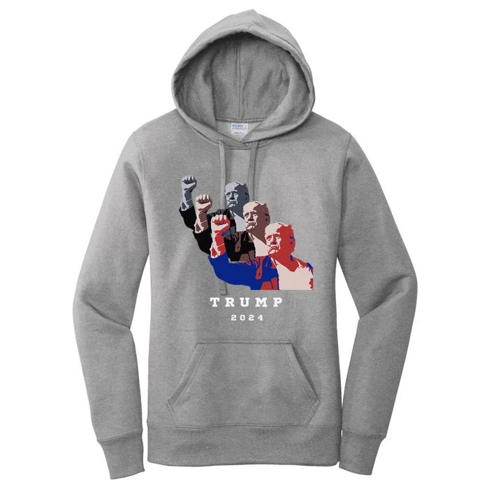 Trump For President 2024 Election Fight Women's Pullover Hoodie