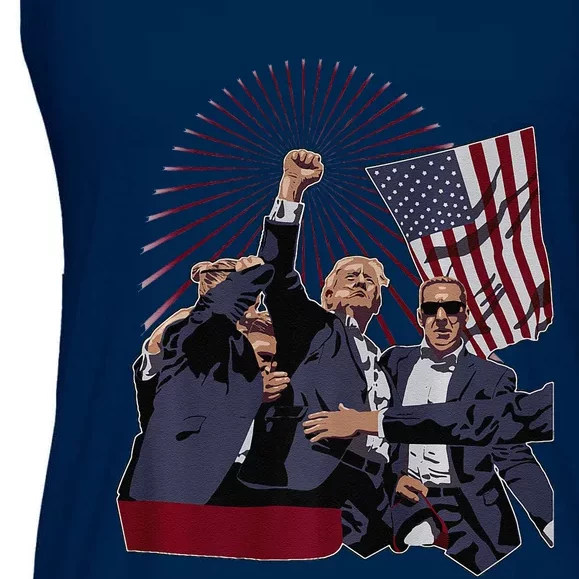 Trump Fist Pump Ladies Essential Flowy Tank