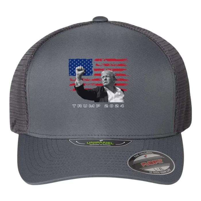 Trump For President 2024 Patriotic Triumph Maga Flexfit Unipanel Trucker Cap