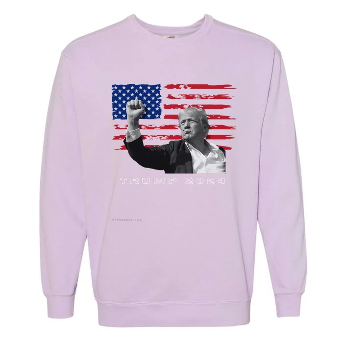 Trump For President 2024 Patriotic Triumph Maga Garment-Dyed Sweatshirt