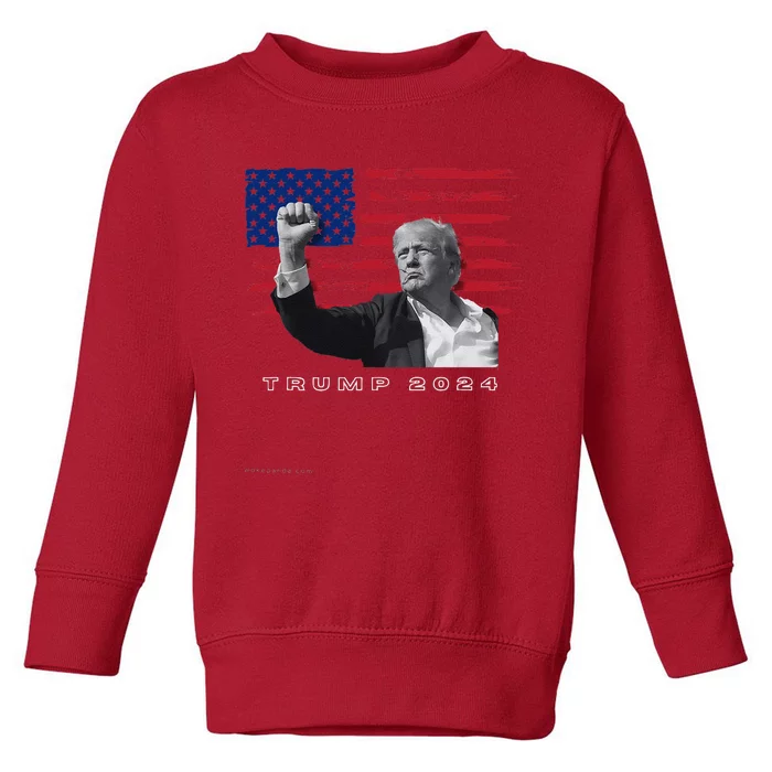 Trump For President 2024 Patriotic Triumph Maga Toddler Sweatshirt