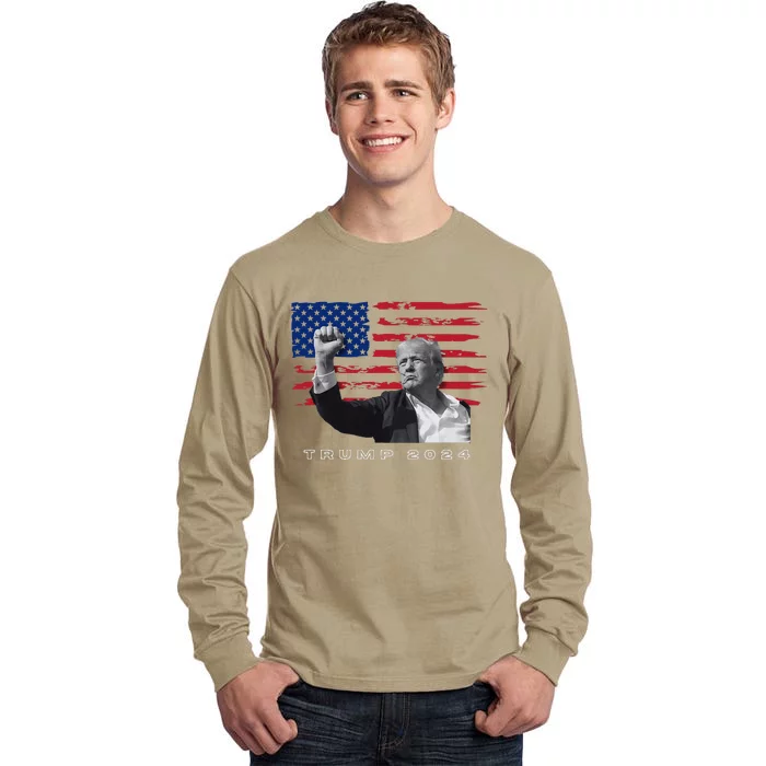 Trump For President 2024 Patriotic Triumph Maga Tall Long Sleeve T-Shirt