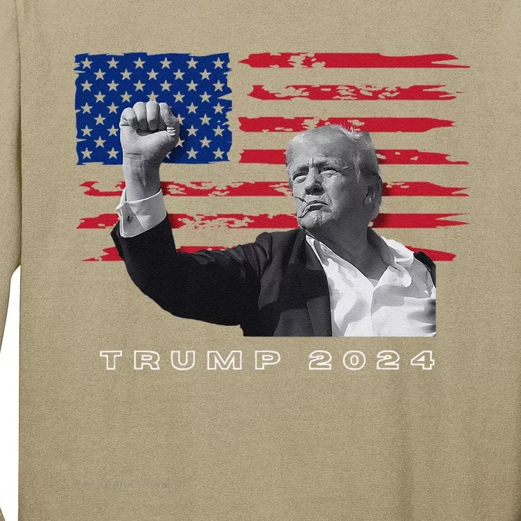 Trump For President 2024 Patriotic Triumph Maga Tall Long Sleeve T-Shirt